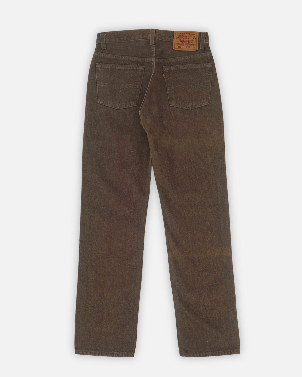 501 Straight Fit Brown Denim Pants / size: 28