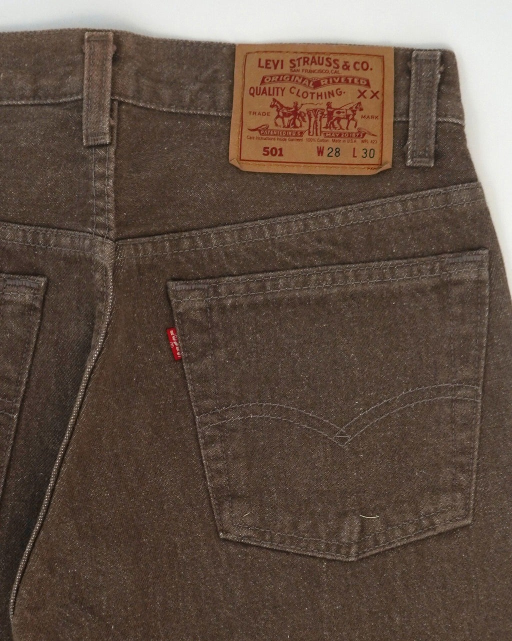 501 Straight Fit Brown Denim Pants / size: 28