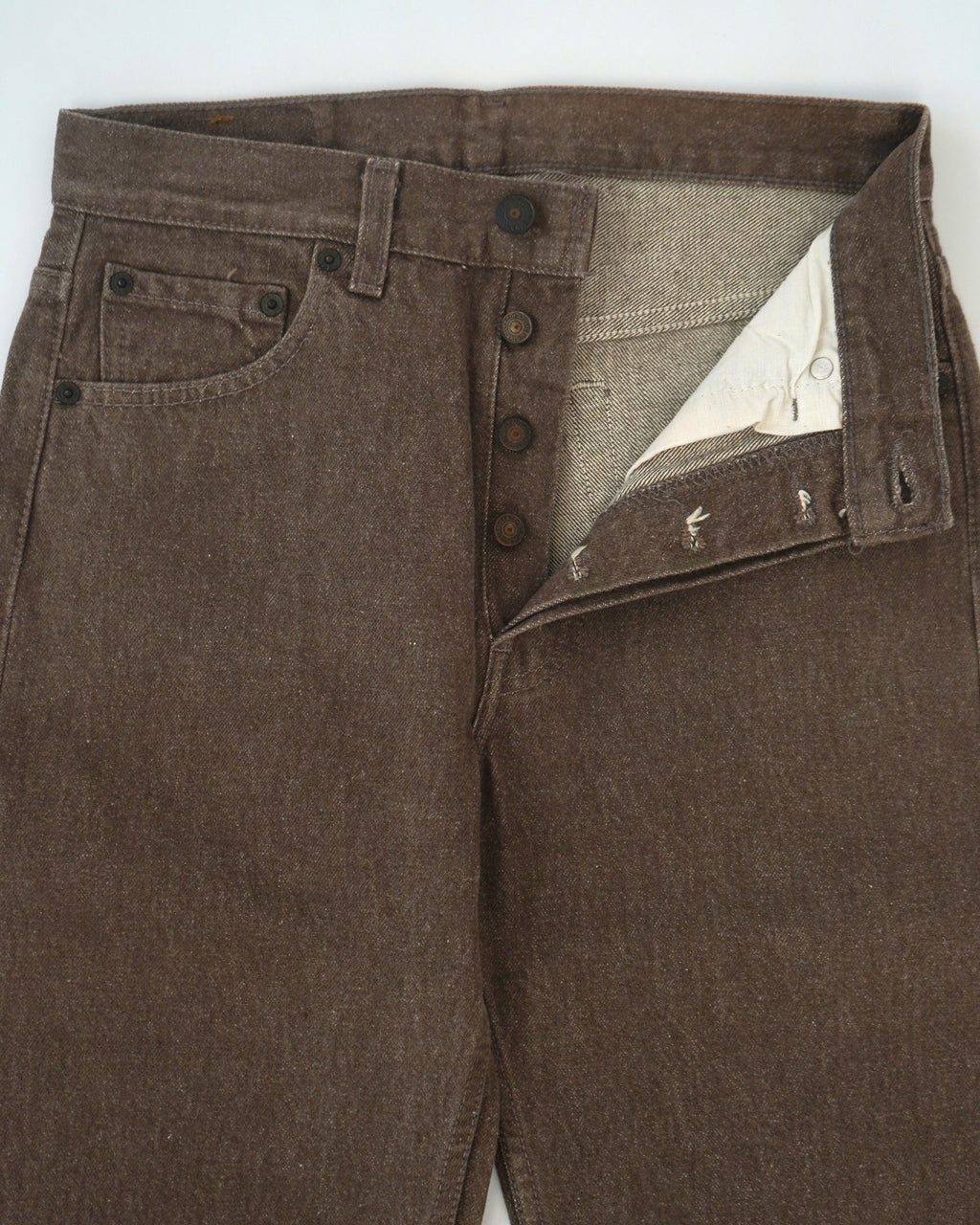 501 Straight Fit Brown Denim Pants / size: 28