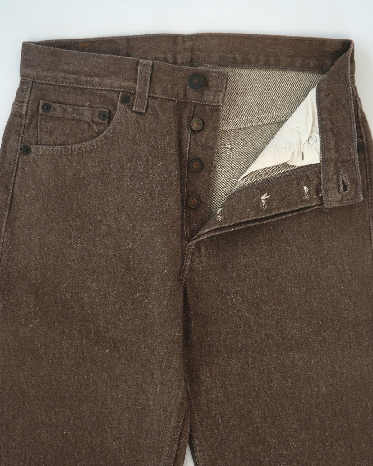 501 Straight Fit Brown Denim Pants / size: 28