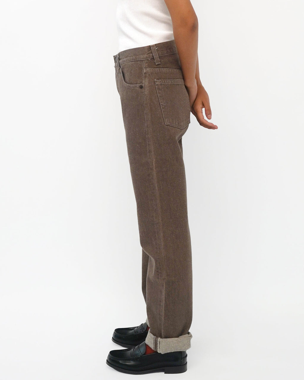 501 Straight Fit Brown Denim Pants / size: 28