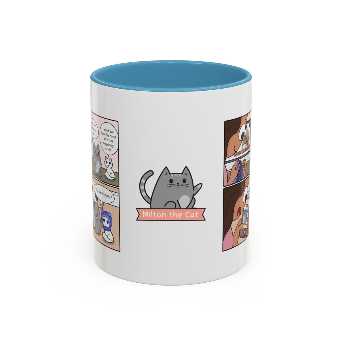 Cat Crochet Comic Coffee Mug
