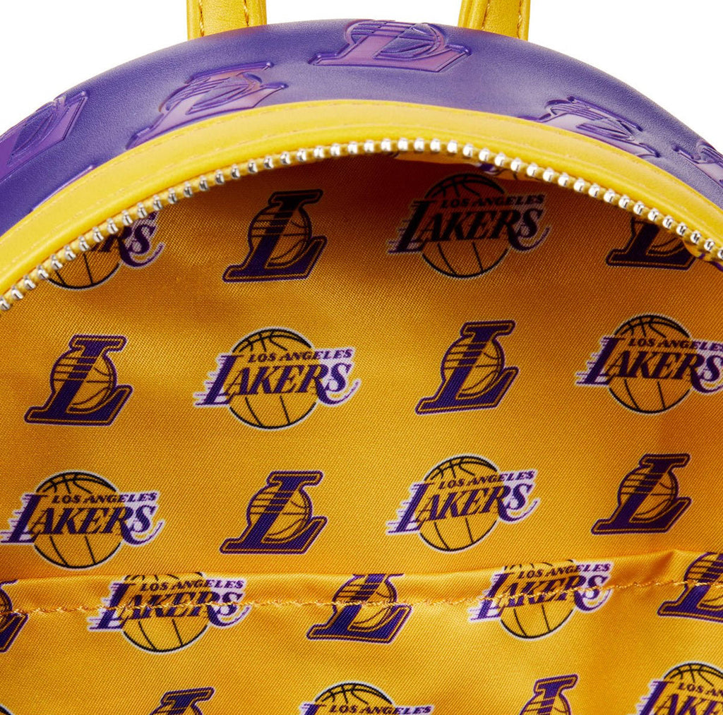 NBA Los Angeles Lakers Debossed Logo Mini Sports Backpack by Loungefly