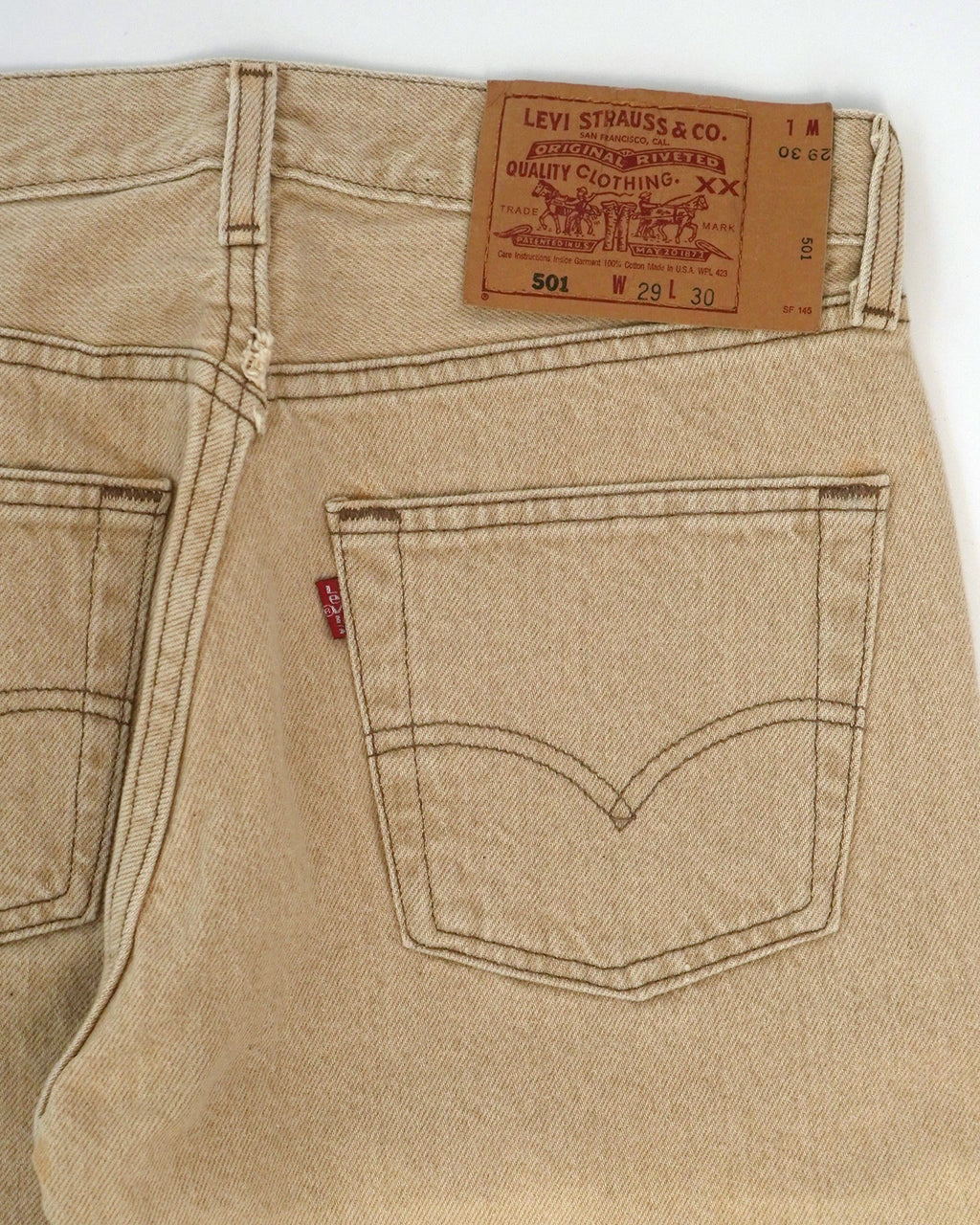 501 Straight Fit Beige Denim Pants / size: 29