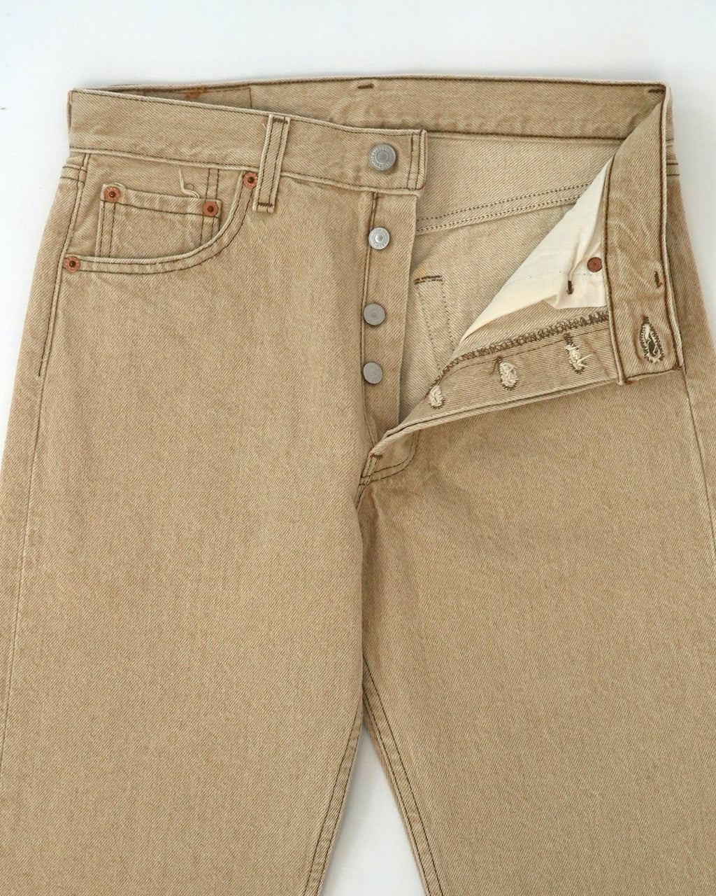 501 Straight Fit Beige Denim Pants / size: 29