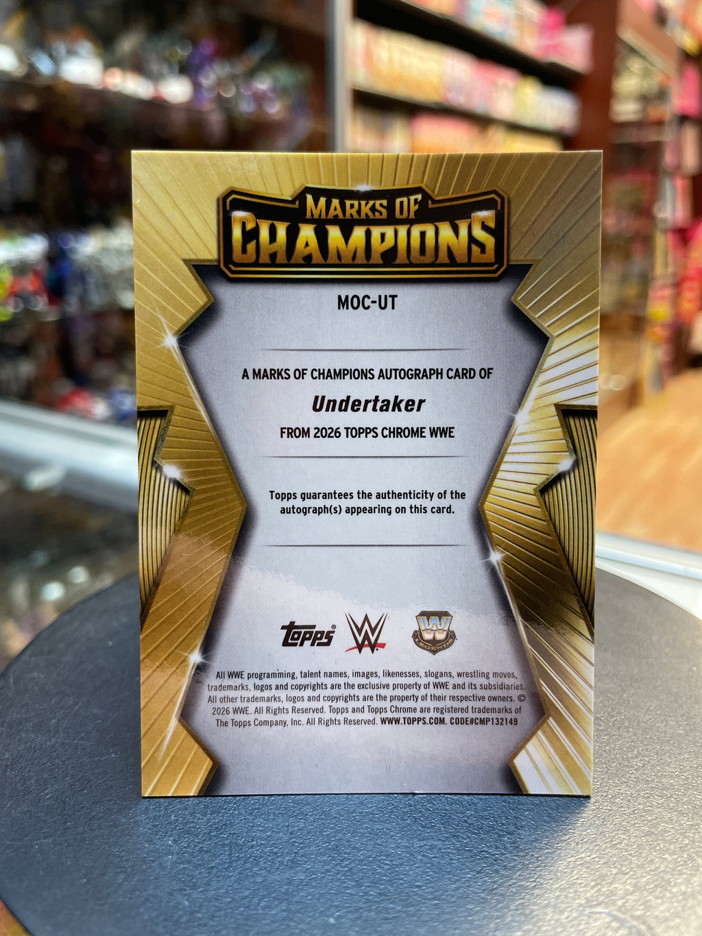 Undertaker Marks of Champions Auto -Orange Refractor 08/25- (WWE, Topps Chrome)