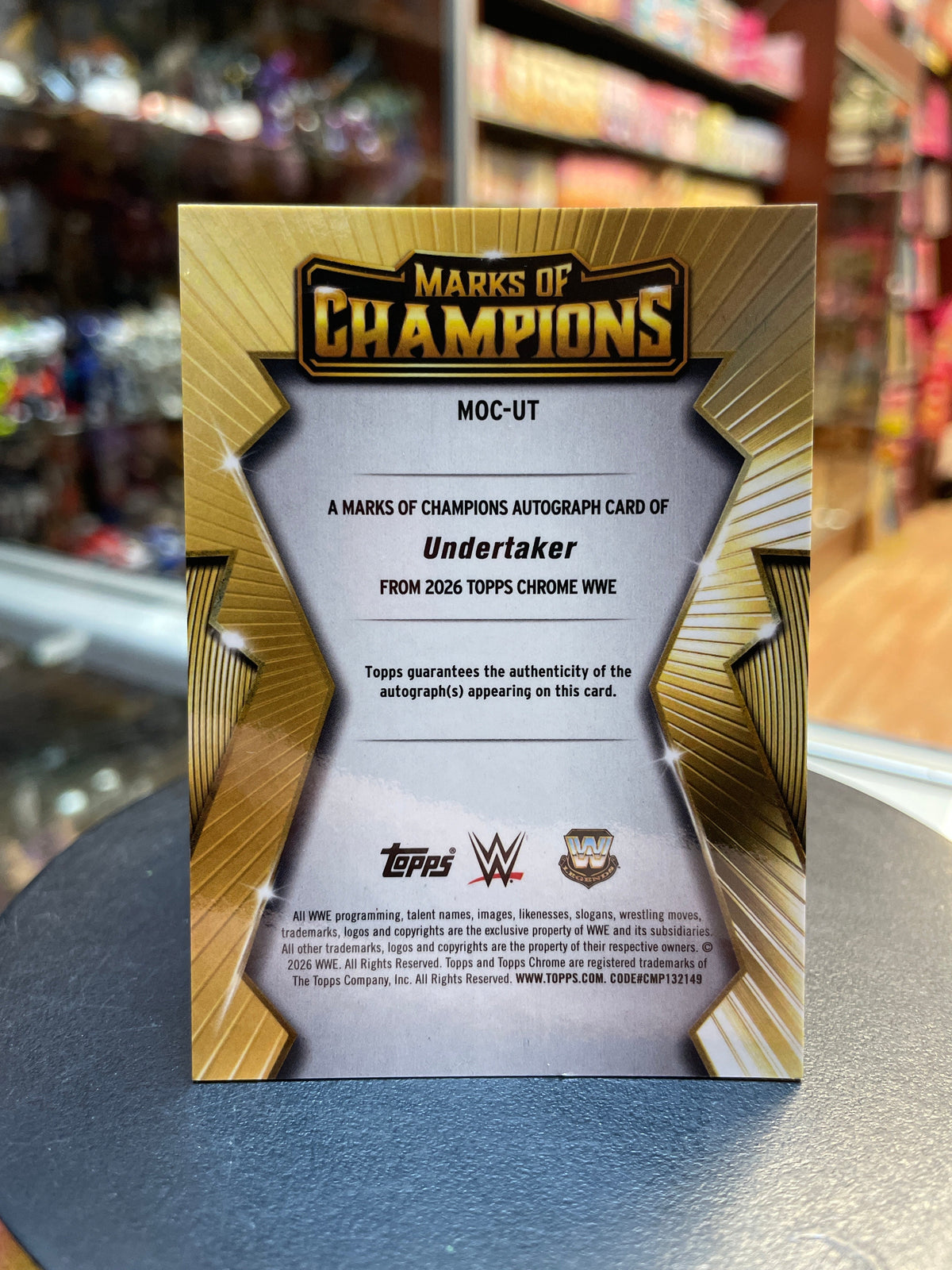 Undertaker Marks of Champions Auto -Orange Refractor 08/25- (WWE, Topps Chrome)