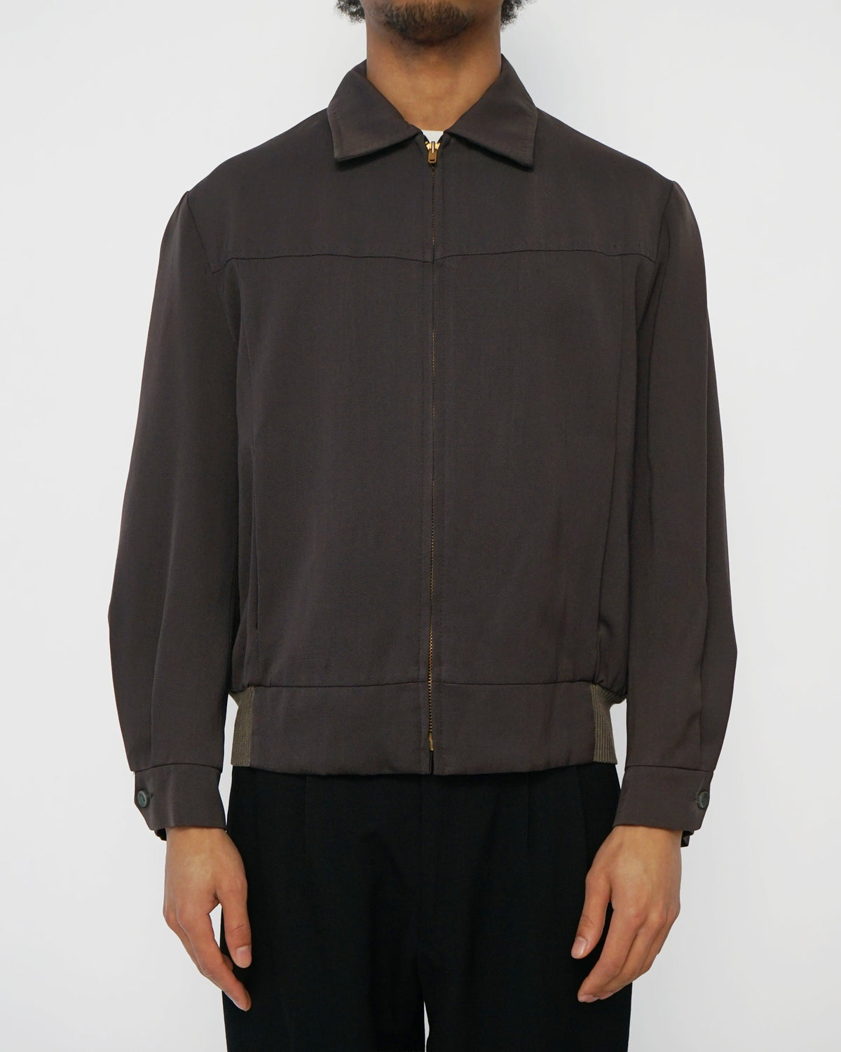 1950's Rayon Gabardine Zip-Up Jacket