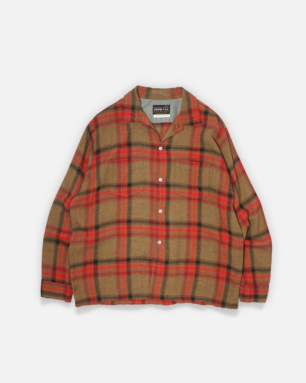 1950's Rayon Plaid Shirt