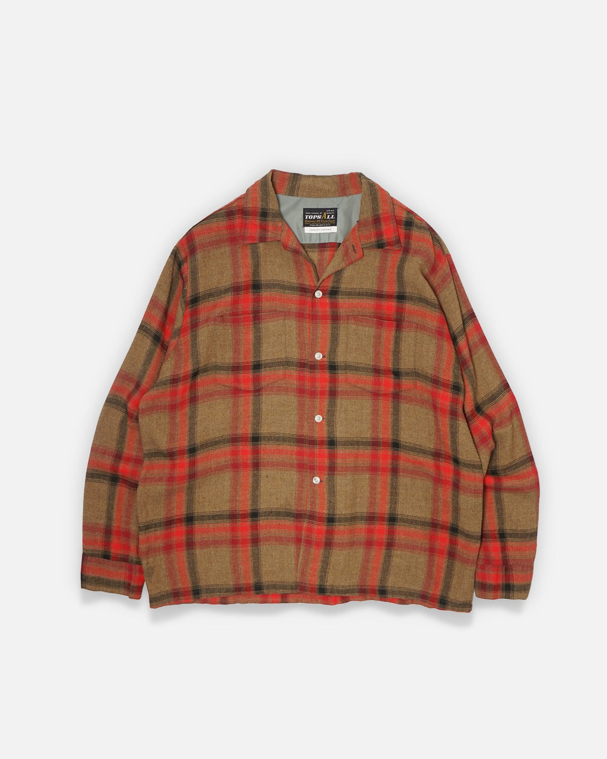 1950's Rayon Plaid Shirt