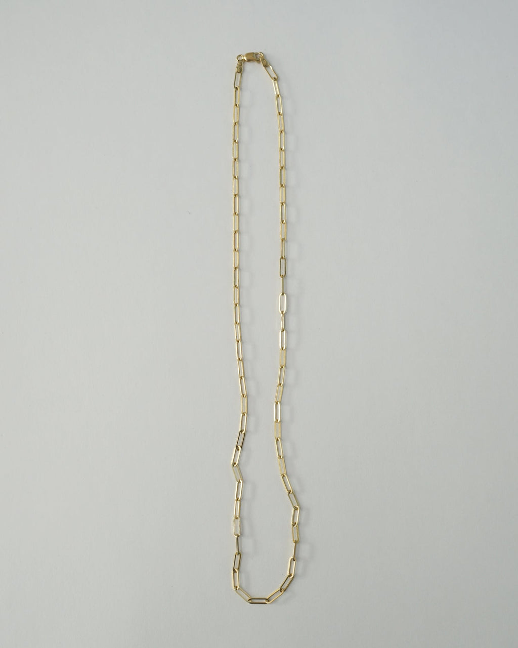 14k Gold Paperclip Chain Necklace