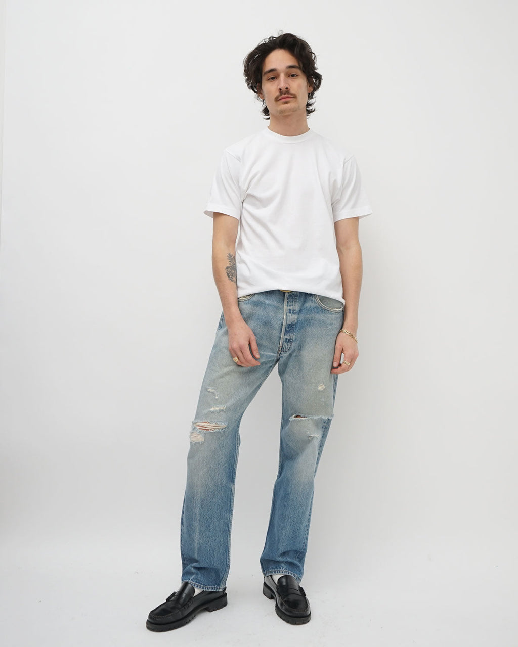 501 Distressed Denim Pants / size: 34