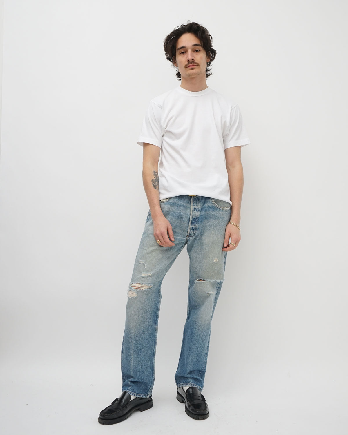 501 Distressed Denim Pants / size: 34