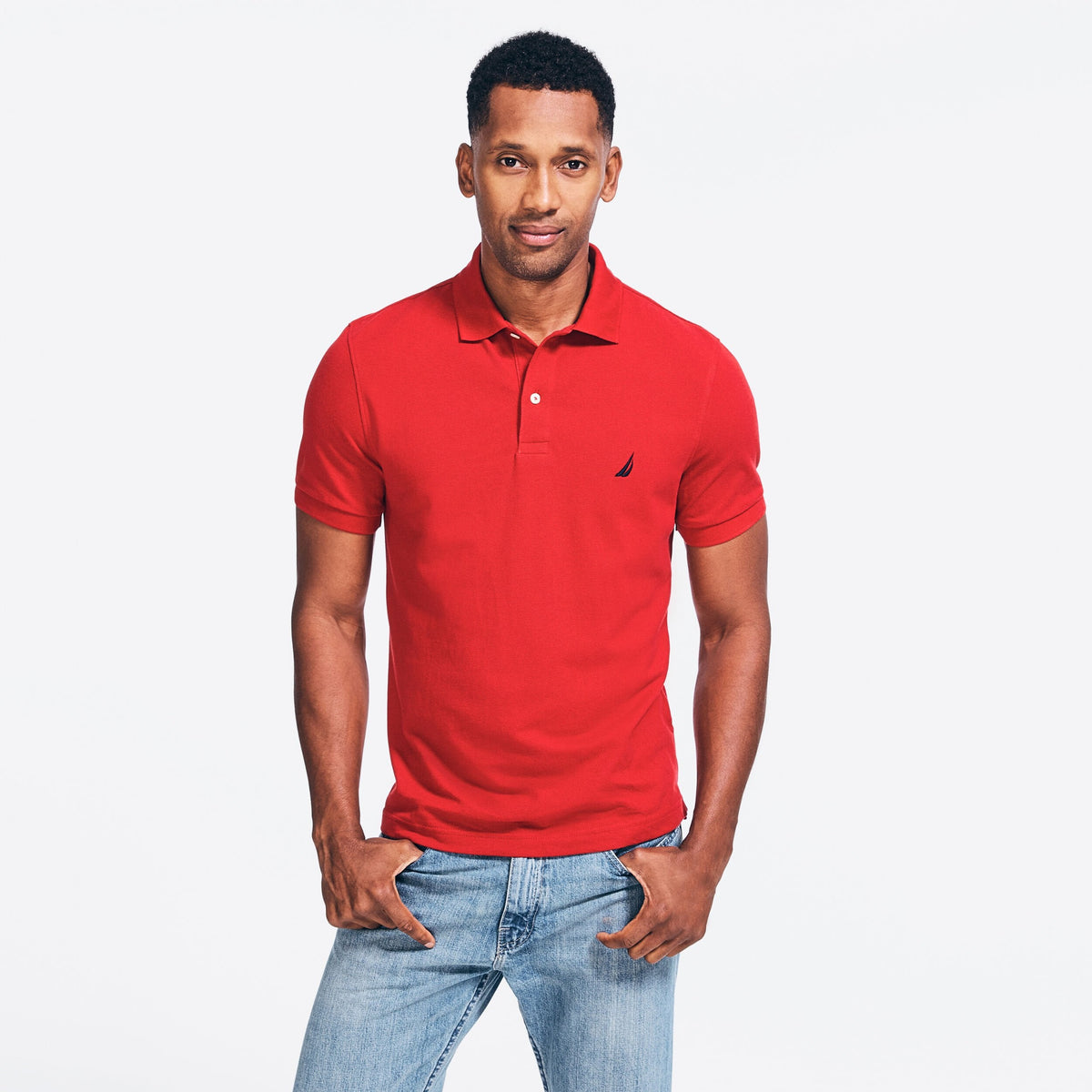 Nautica Mens Classic Fit Deck Polo