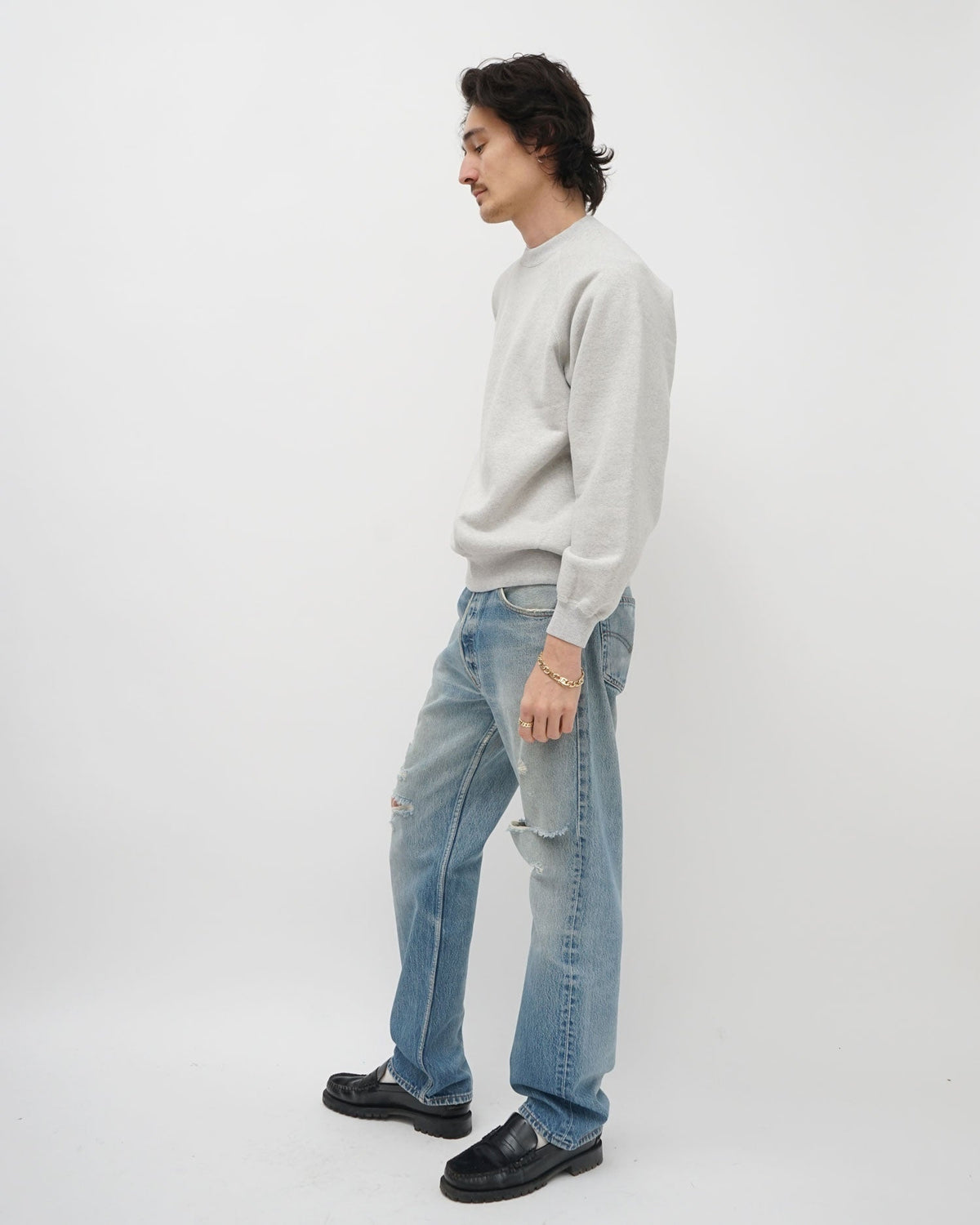 501 Distressed Denim Pants / size: 34