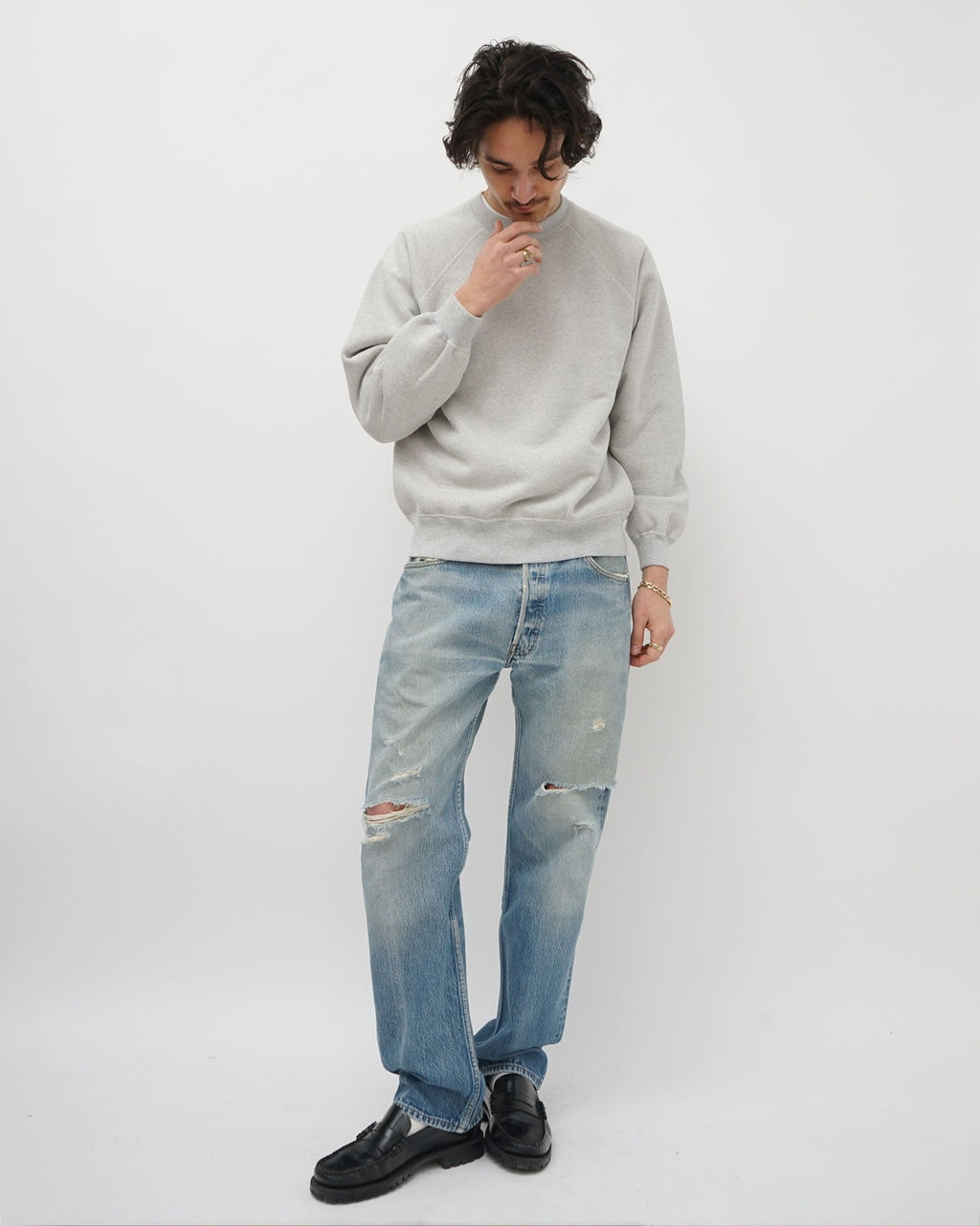 501 Distressed Denim Pants / size: 34