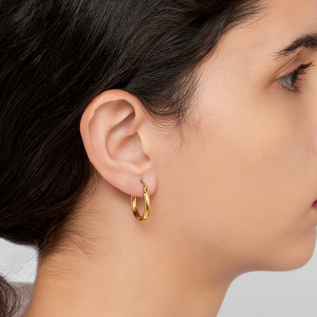 Adornia Hoop Earring Set gold