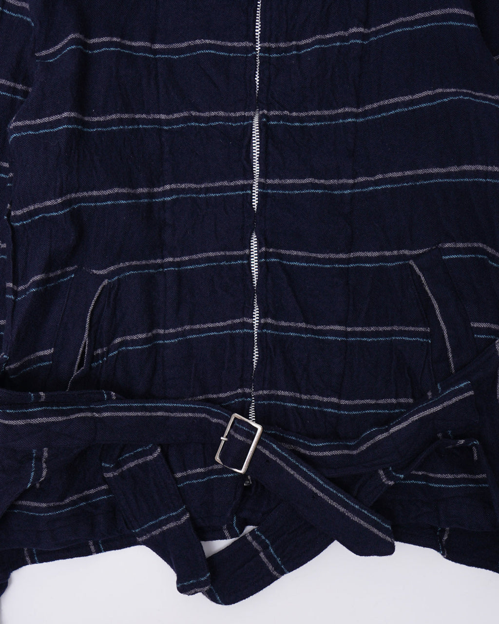 Belted Wool Zip-Up Jacket