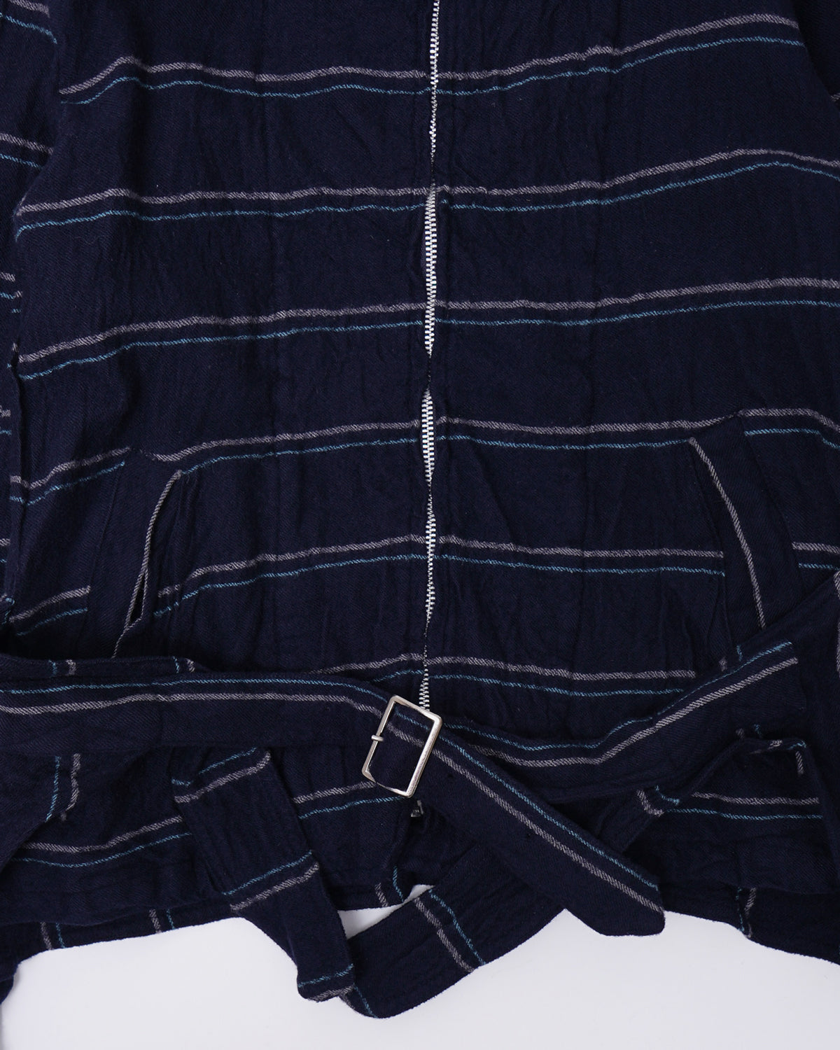 Belted Wool Zip-Up Jacket