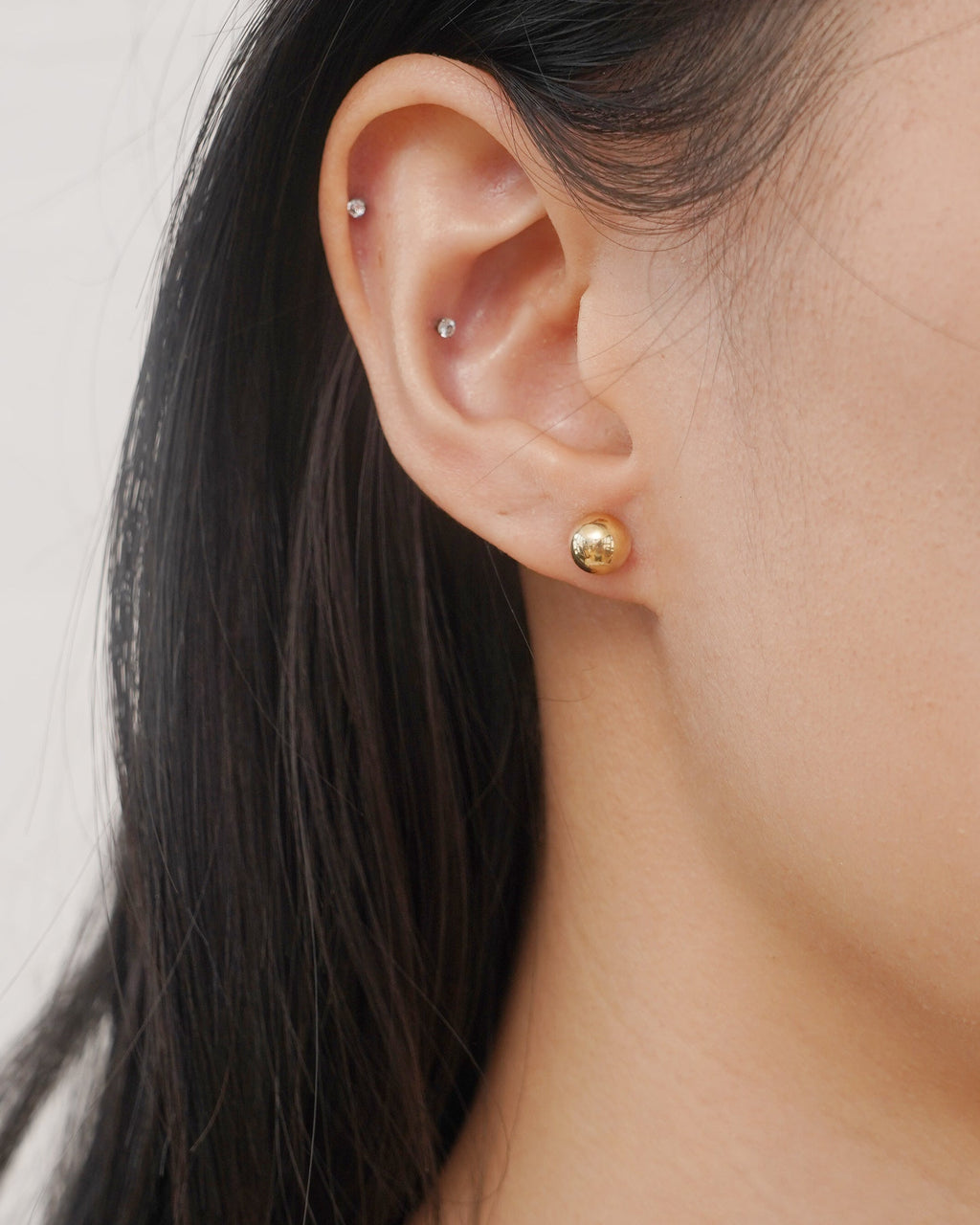 14k Gold Ball Stud Earrings