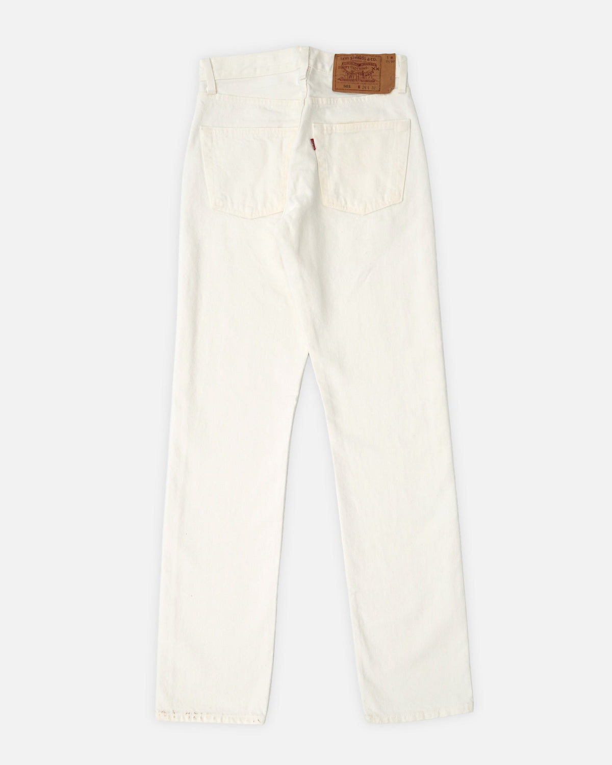 501 Straight Fit White Denim Pants / size: 26