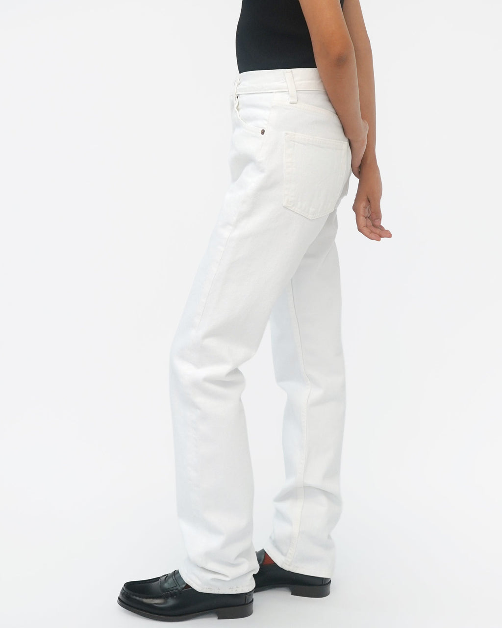 501 Straight Fit White Denim Pants / size: 26