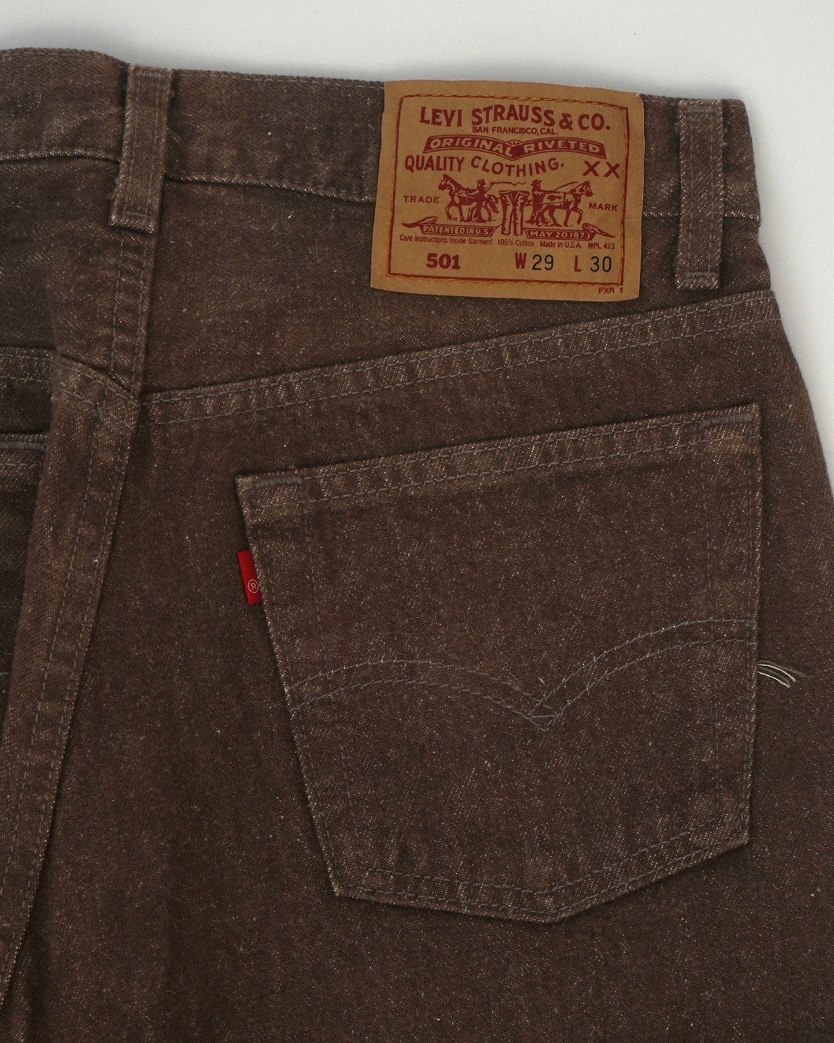501 Straight Fit Brown Denim Pants / size: 29