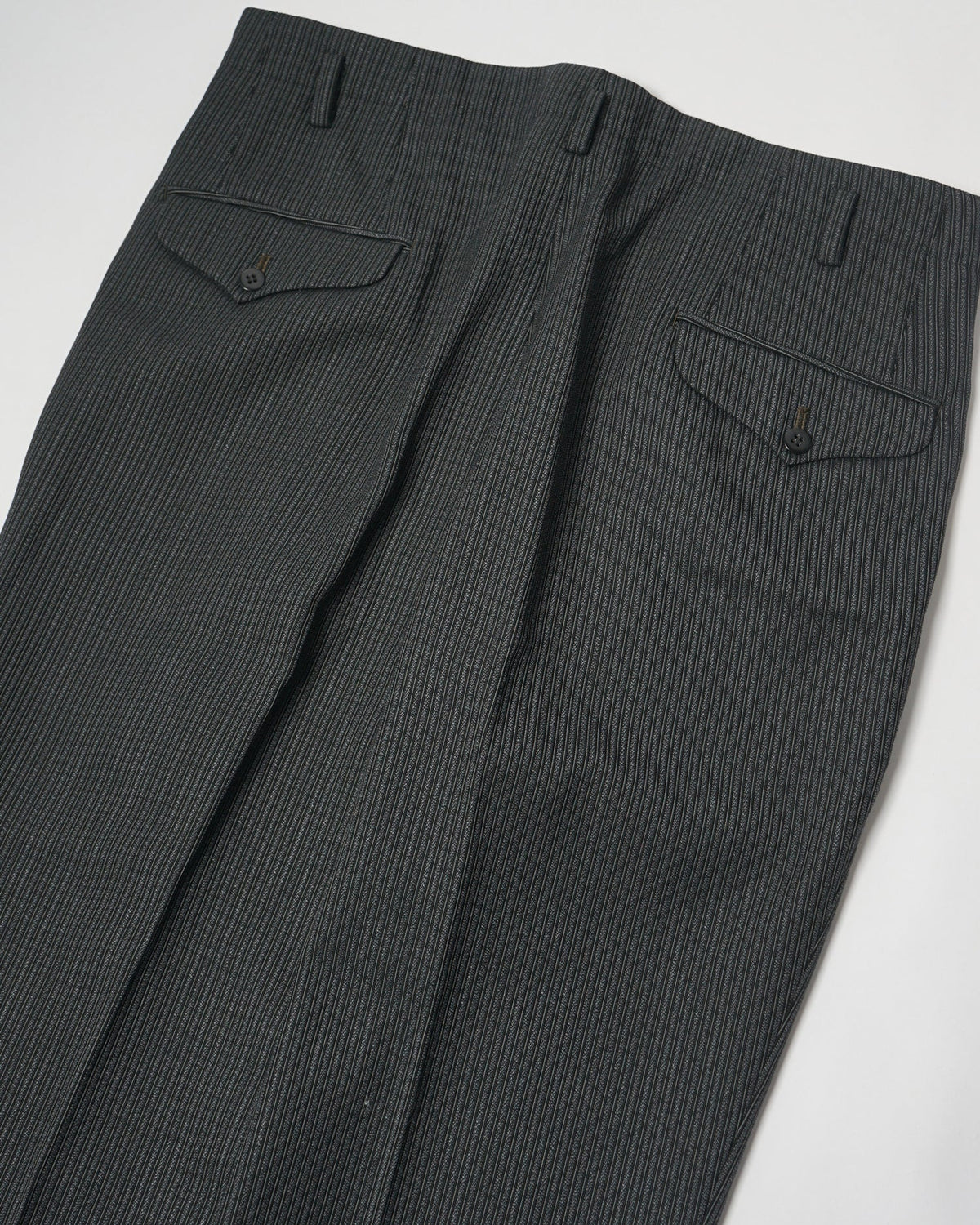 1960’s Stripe Wool Trousers / Size: 34
