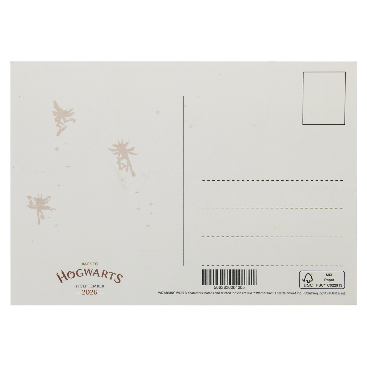 Back to Hogwarts 2026 Postcard