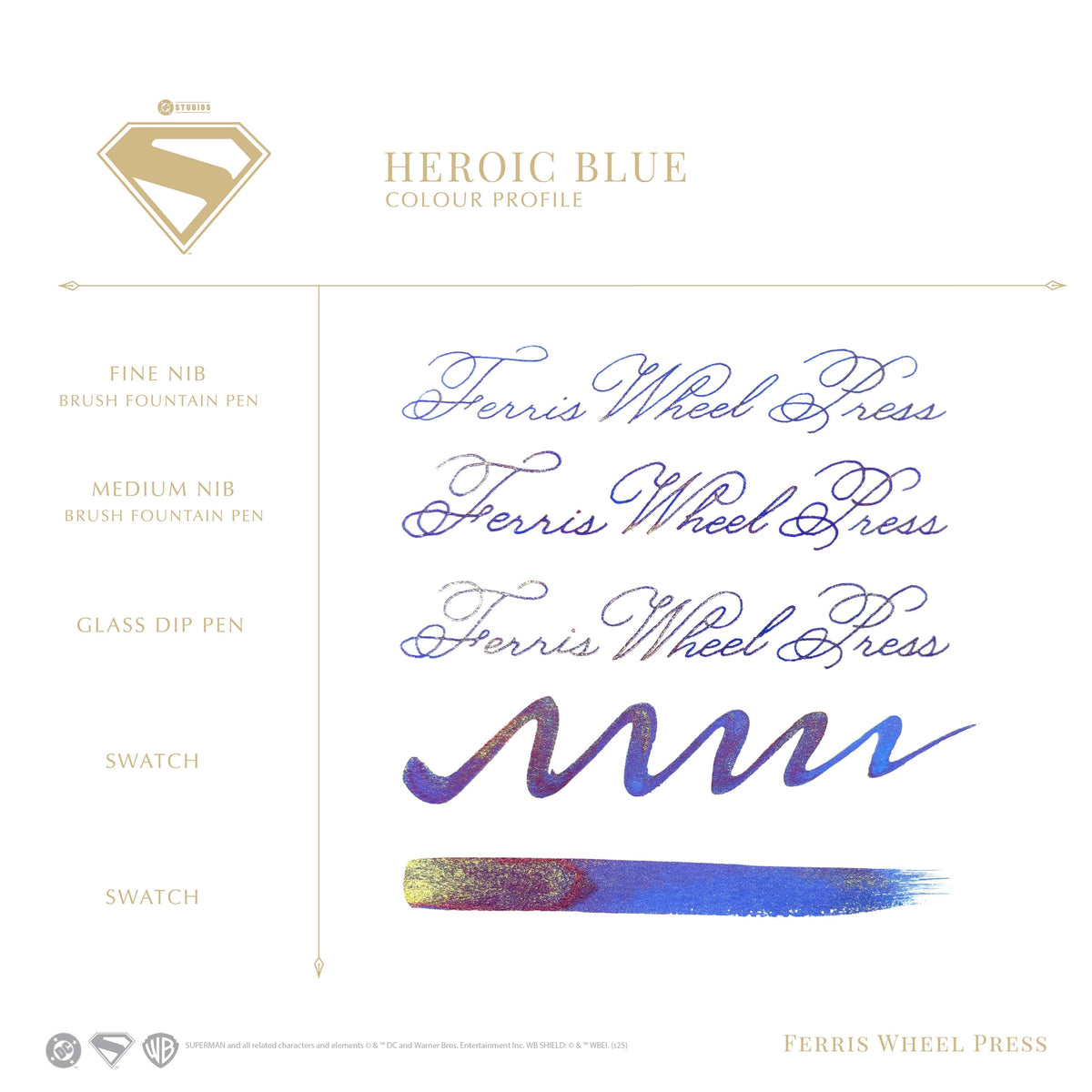 Superman 28ml Ink set + Modern Antiques Inkwell