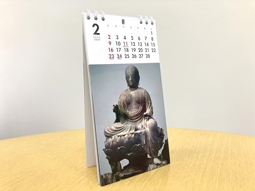 2025佛像迷你台历 月历桌面壁挂两用 可明信片再利用