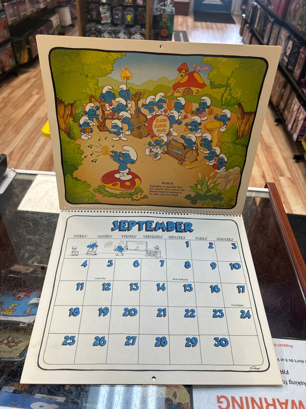 16 Month Calender -1982/1983- (Vintage Smurfs, Schleich Peyo)