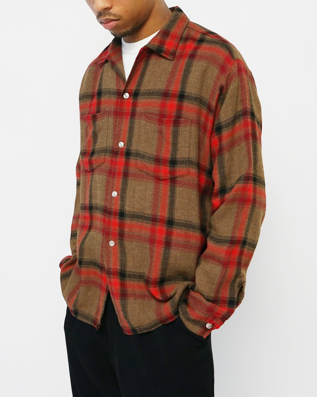 1950's Rayon Plaid Shirt