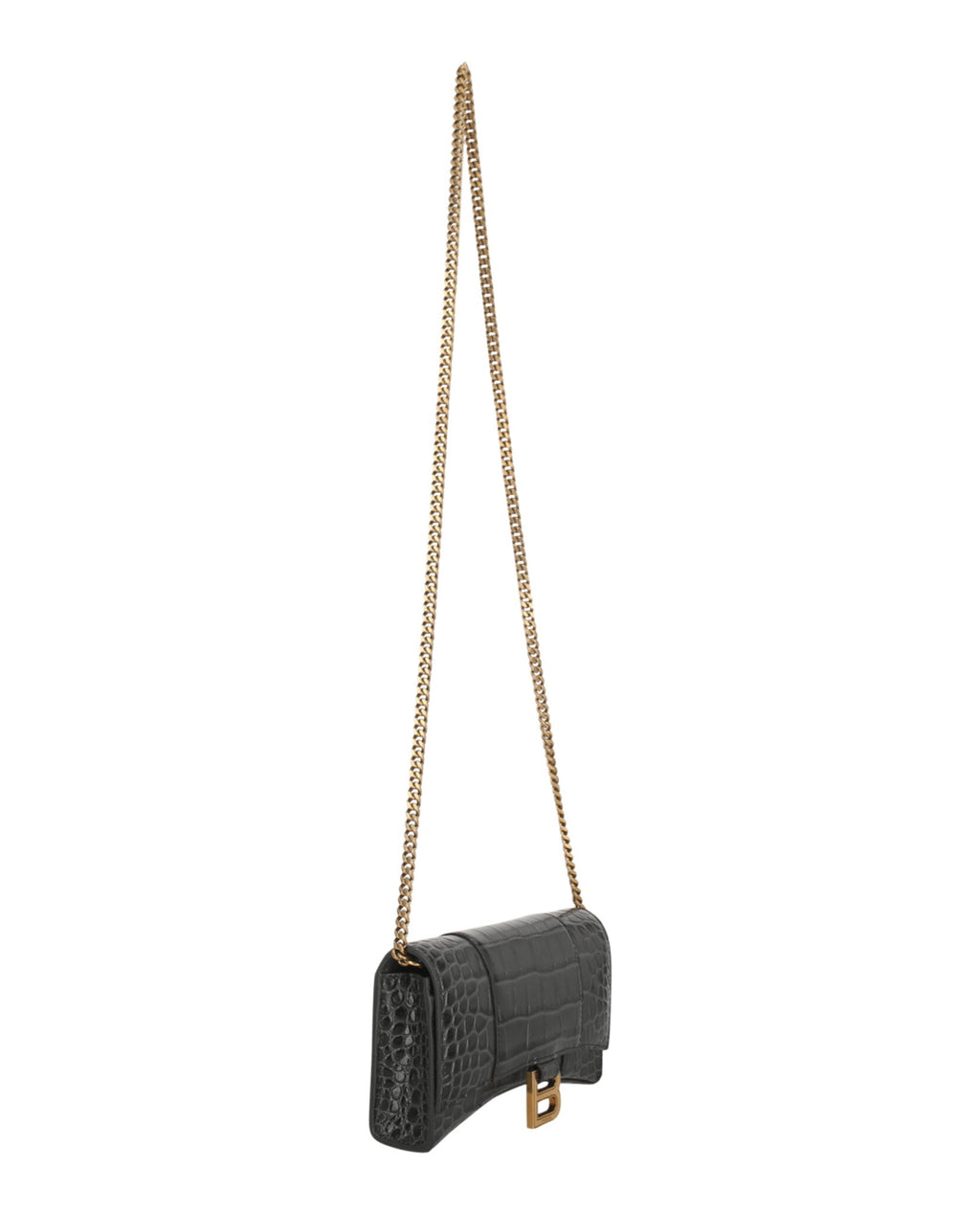 Croc Embossed Hourglass Wallet On Chain