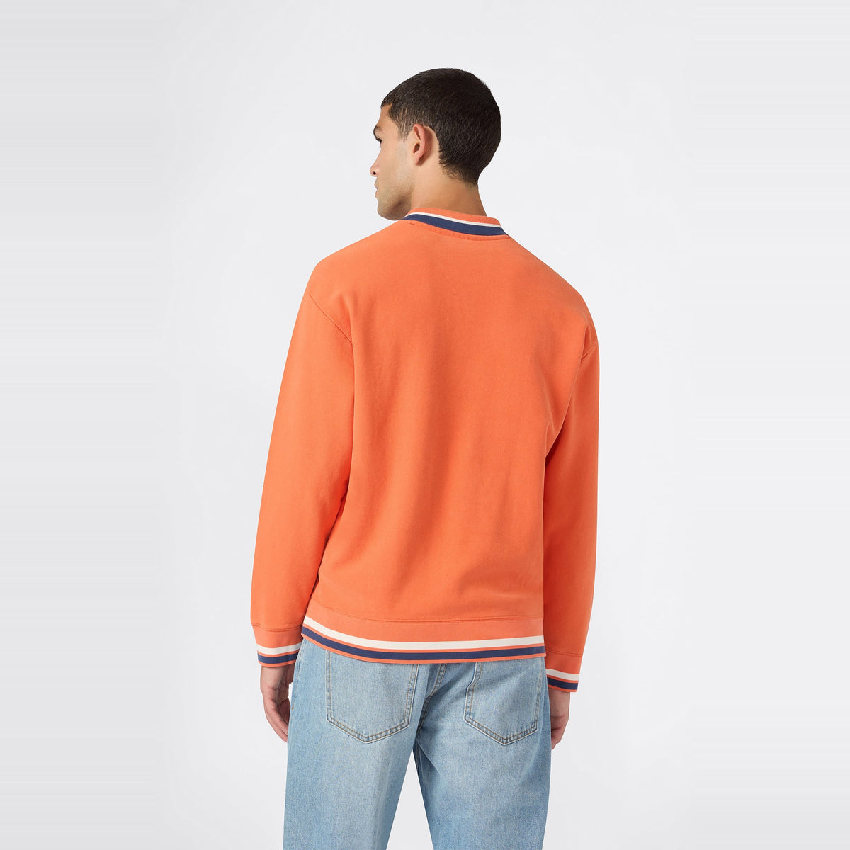 Men's Knitted Polo Neck Sweatshirt