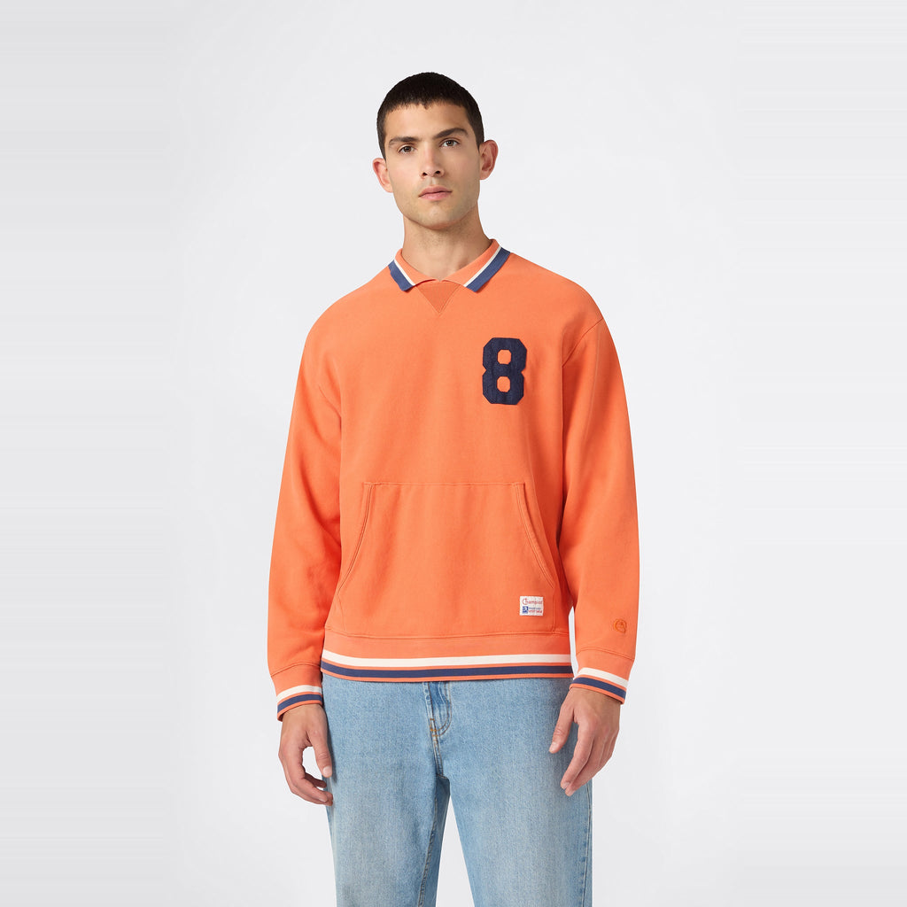 Men's Knitted Polo Neck Sweatshirt