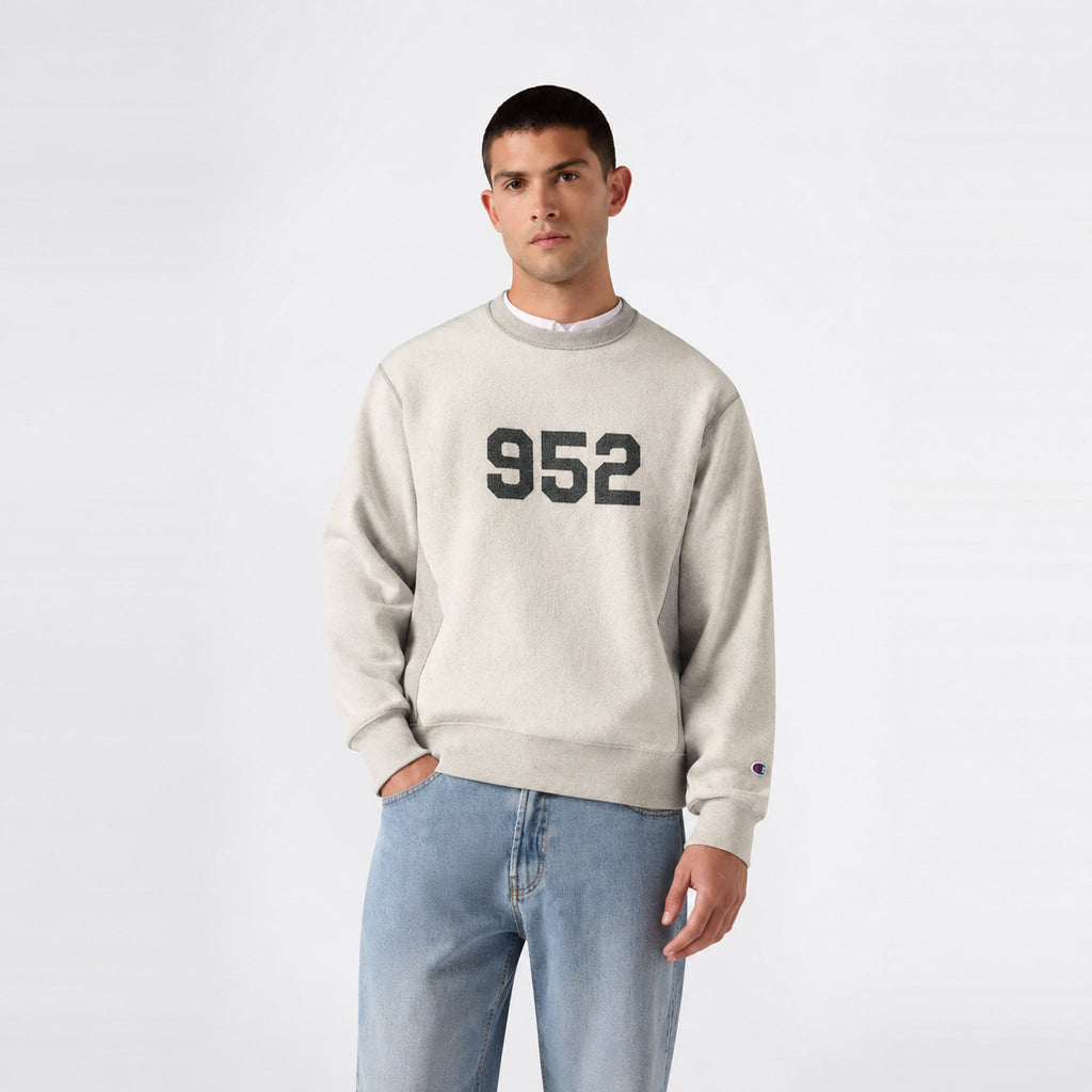 Men's Knitted Reversible Vintage Wash Crewneck Sweatshirt