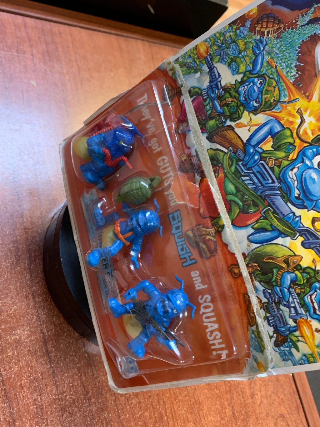 Flame Thrower Squad with Card Back 5422 (Vintage Army Ants, Hasbro) COMPLETE