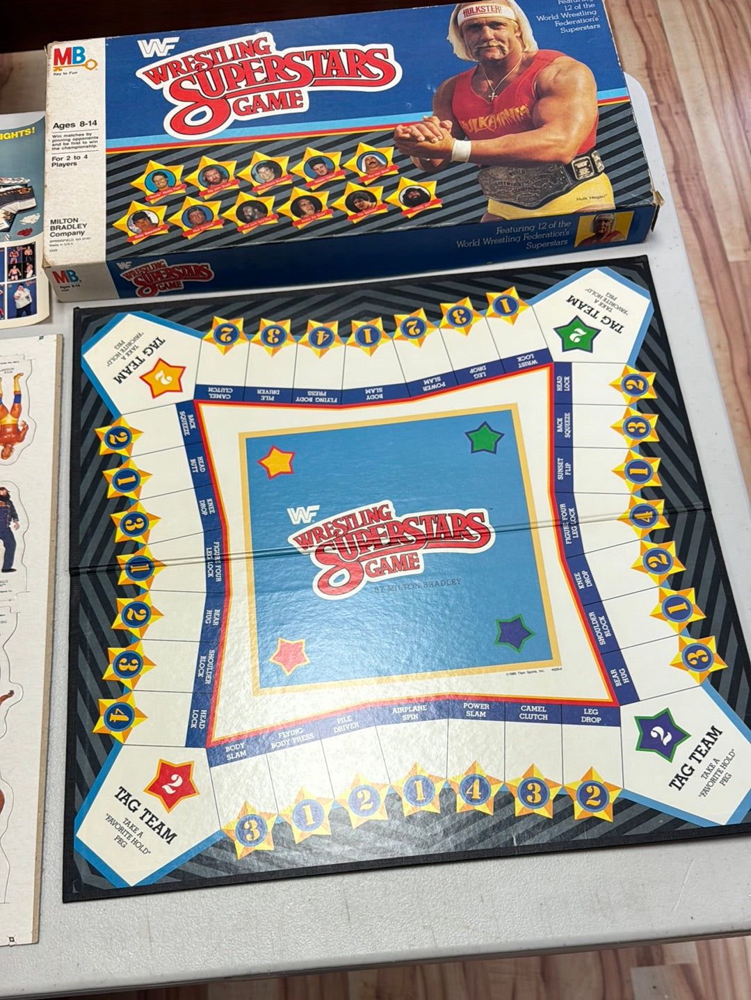 Wrestling Superstars Board Game (Vintage WWF, Milton Bradley) Complete