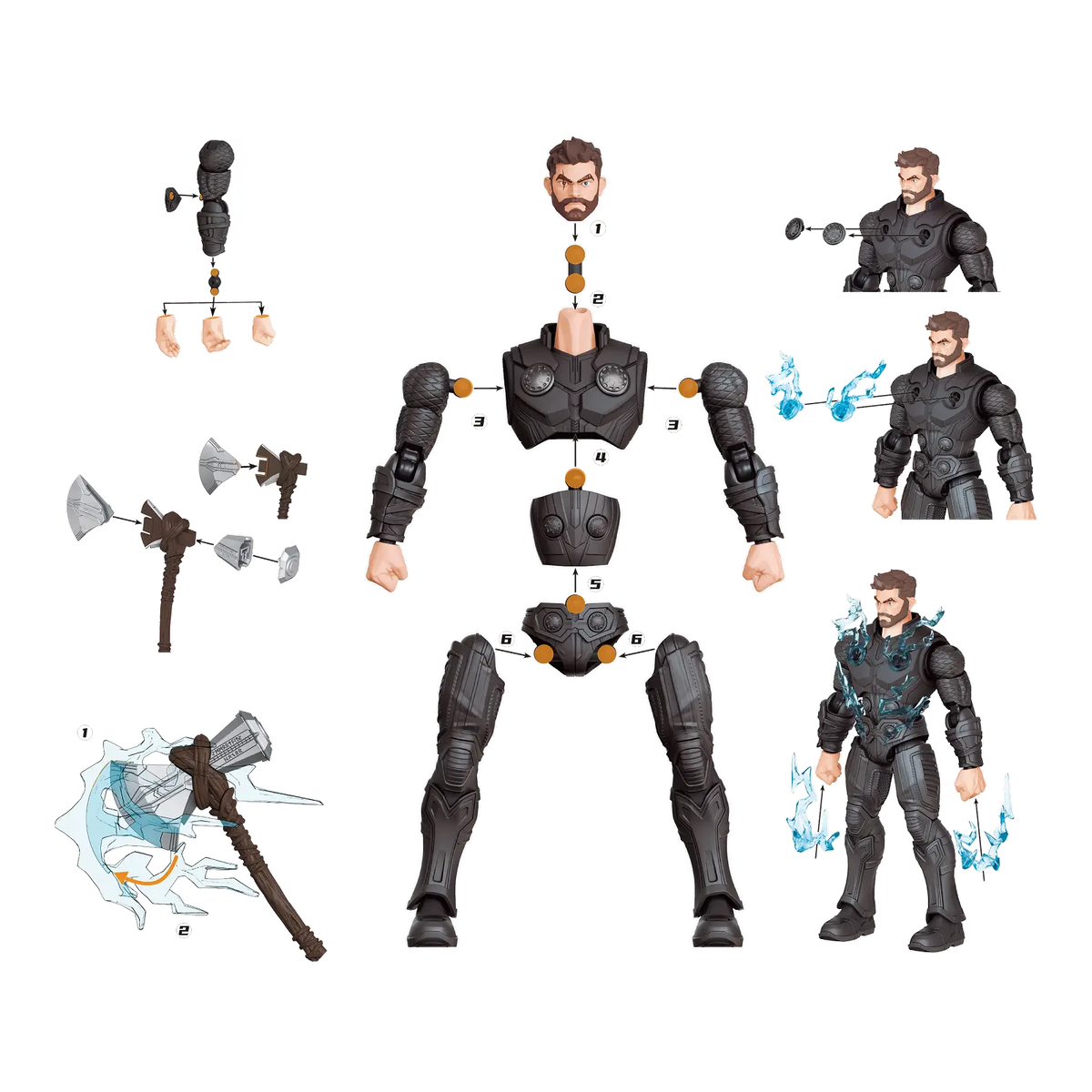Marvel Infinity Saga Champion Class 02 Thor Model Kits | Blokees