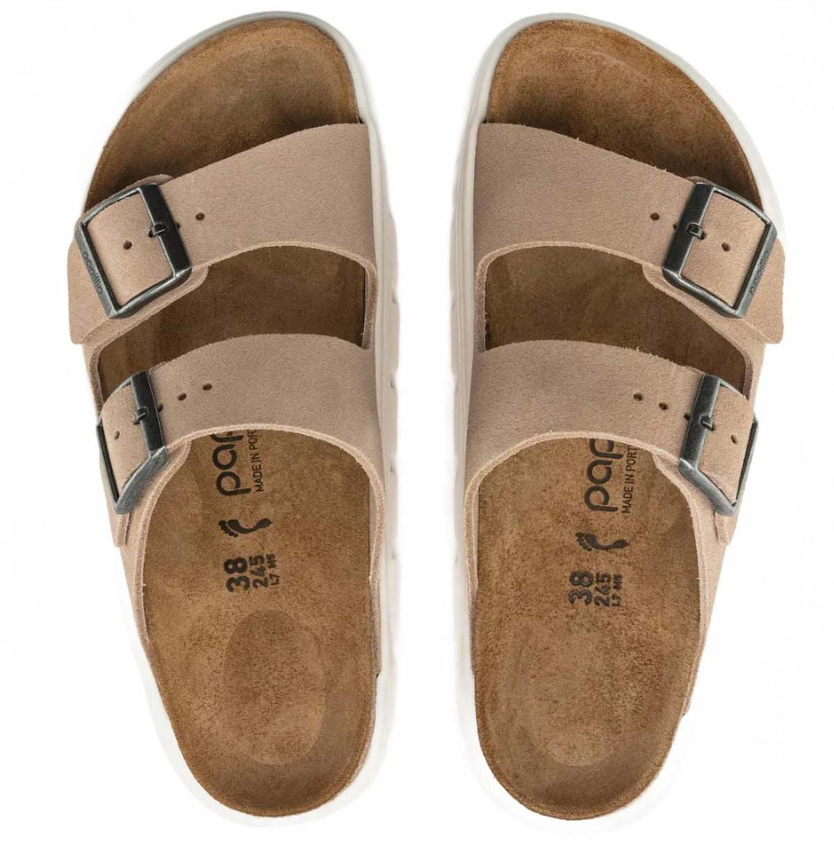 Women's Papillio Arizona Chunky Suede Leather Sandals In Warm Sand