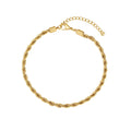 Tarnish Resistant 18k Gold Plated Rope Chain Anklet