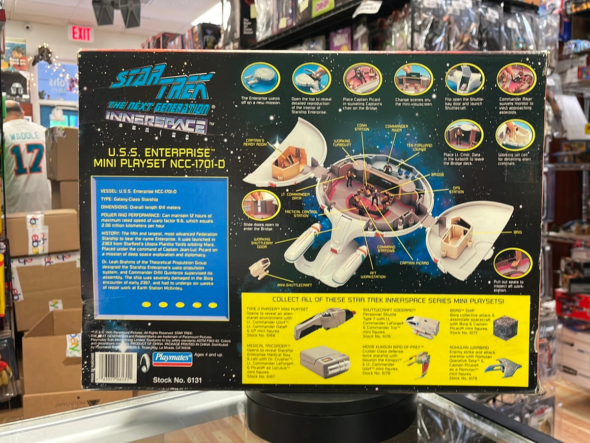 USS Enterprise Mini Playset NCC-1701-D 6131 (Vintage Star Trek, Playmates) SEALED