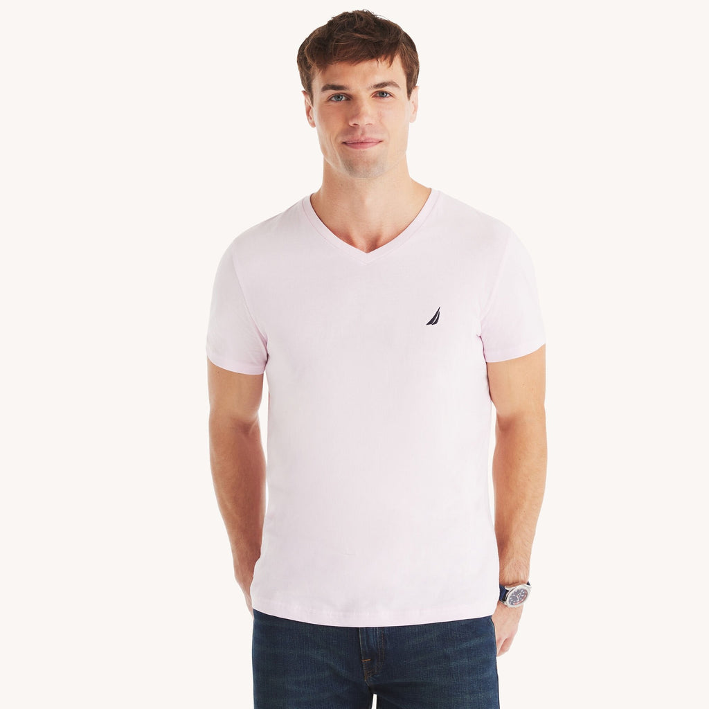 Nautica Mens Premium Cotton V-Neck T-Shirt