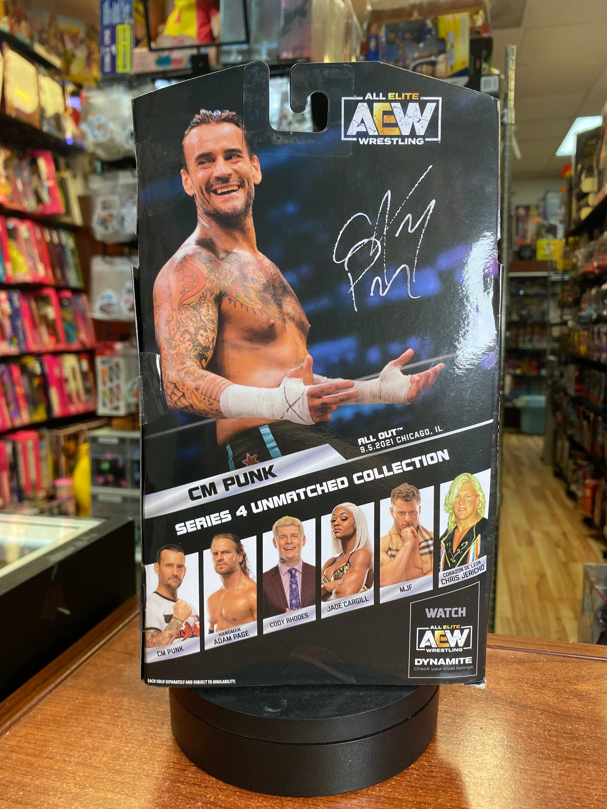 CM Punk #25 (AEW Unmatched Collection, Jazwares) SEALED