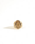 14k Gold Signet Ring / Size: 7