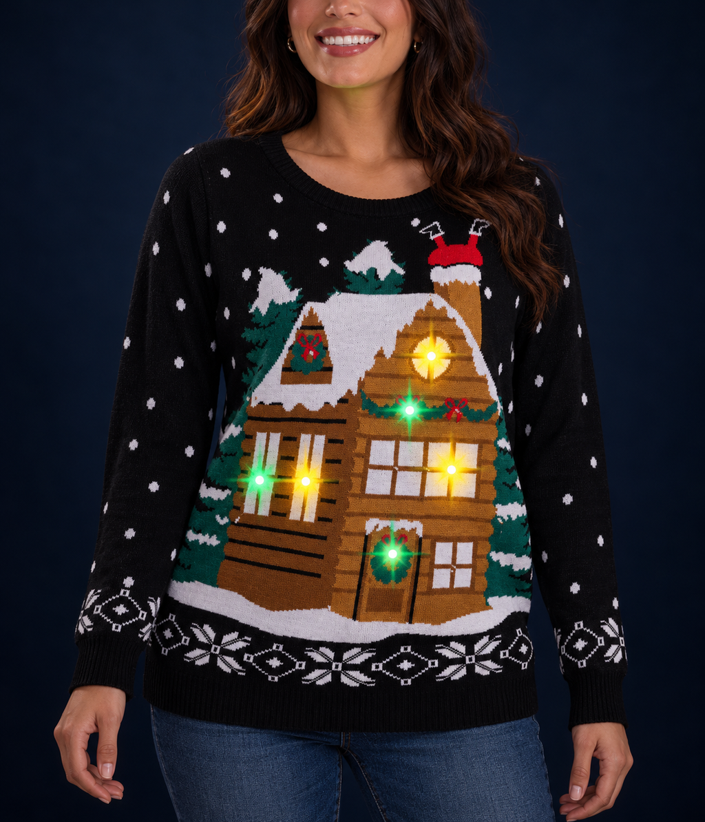 Women's Light Show Light Up Ugly Christmas Sweater