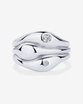 Wavy Triple Ring Stack Set