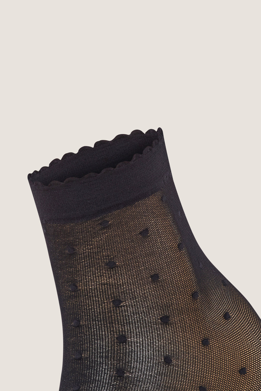 Black Sheer Polka Dot Socks
