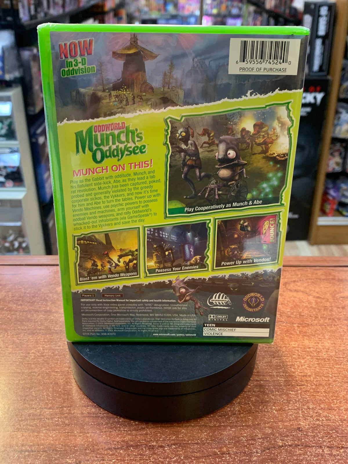 Oddworld Munch's Oddysee (Microsoft XBOX, Video Games) ** SEALED**